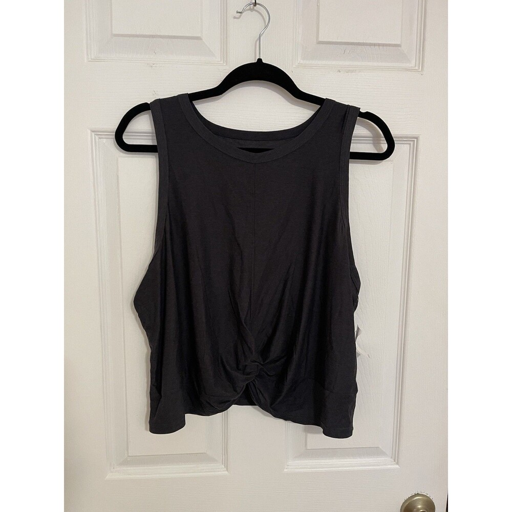 Old Navy Active Breathe On Charcoal Twist-Front Sleeveless Tank Top XL
